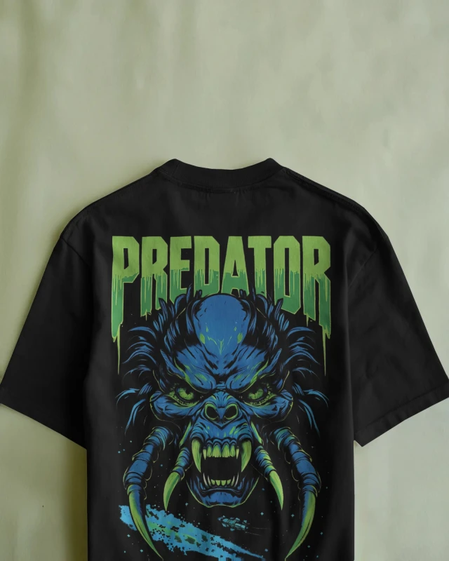 TeesWarrior Predator Oversized Graphic Print T-Shirt for Men - Comfortable & Stylish