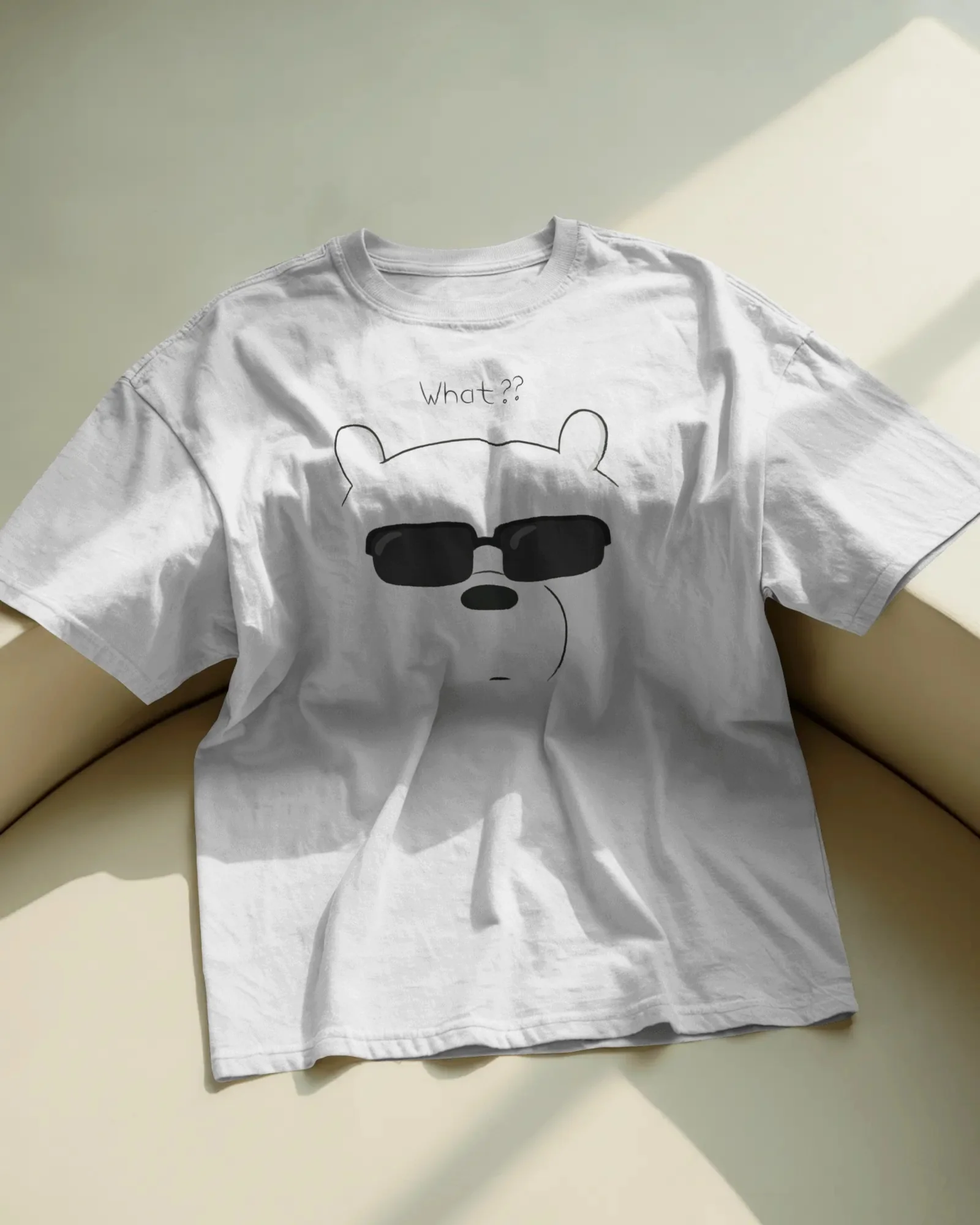 Panda Oversized Typographic T-Shirt | Cute Graphic Tee for Women