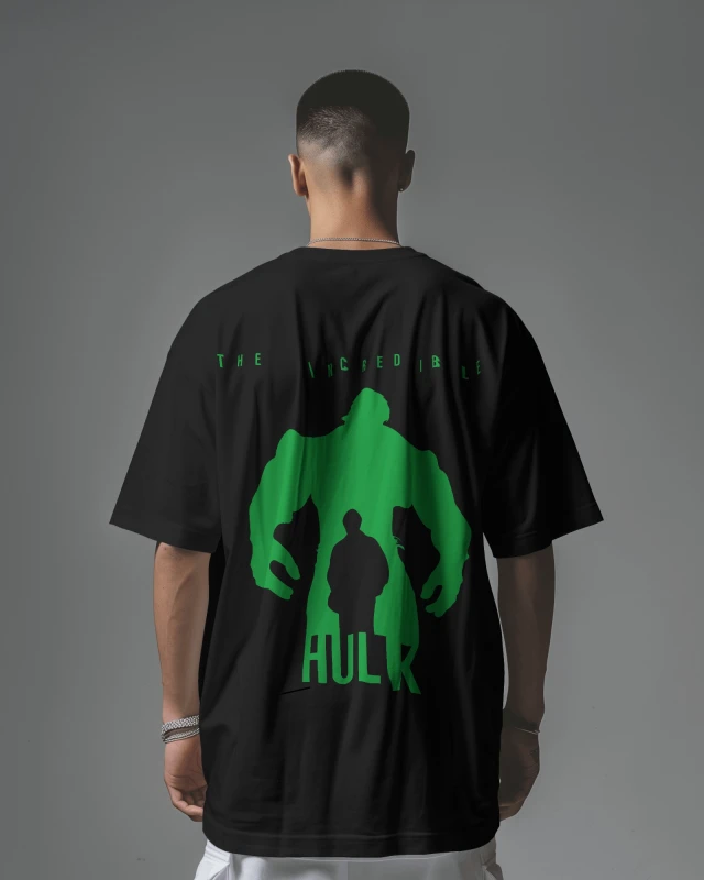 Hulk Oversized Graphic Tee - Marvel Avengers Superhero T-Shirt for Men