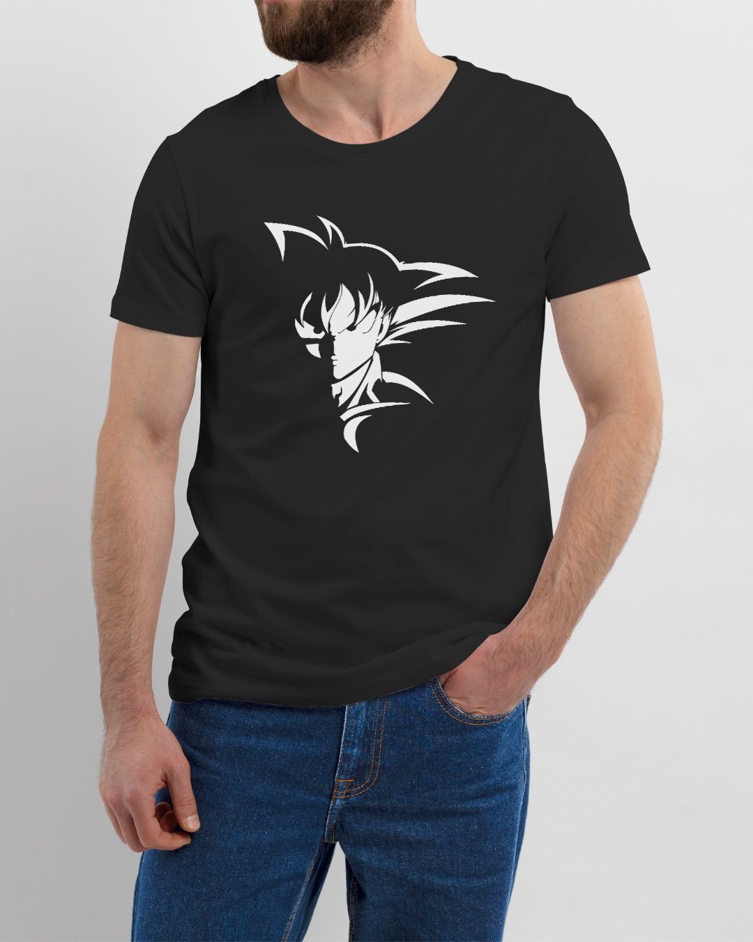 TeesWarrior Goku Graphic Printed 100% Cotton T-Shirt – Regular Fit, Round Neck, Half Sleeves