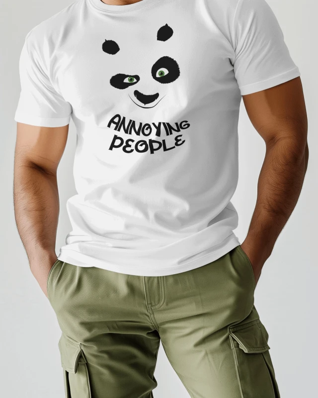 TeesWarrior Funny Annoying People White Typographic T-Shirt | Humorous Statement Tee