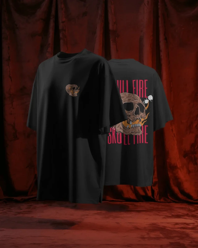 Skull Fire T-Shirt - Men's & Women's Graphic Tee | TeeWarrior