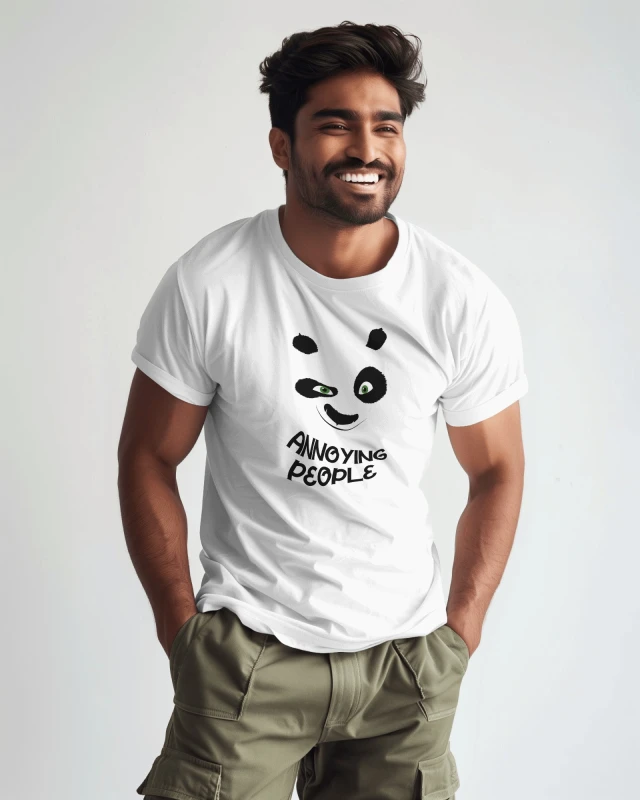 TeesWarrior Funny Annoying People White Typographic T-Shirt | Humorous Statement Tee