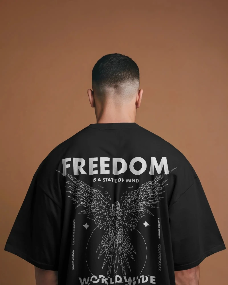 TeesWarrior Official Freedon Oversized T-Shirt | Relaxed Fit Cotton Tee