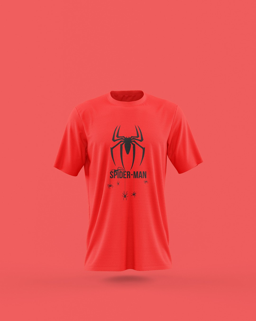 TeesWarrior Marvel Series Spider Man Graphic Printed 100% Cotton T-Shirt - Regular Fit, Round Neck, Half Sleeves