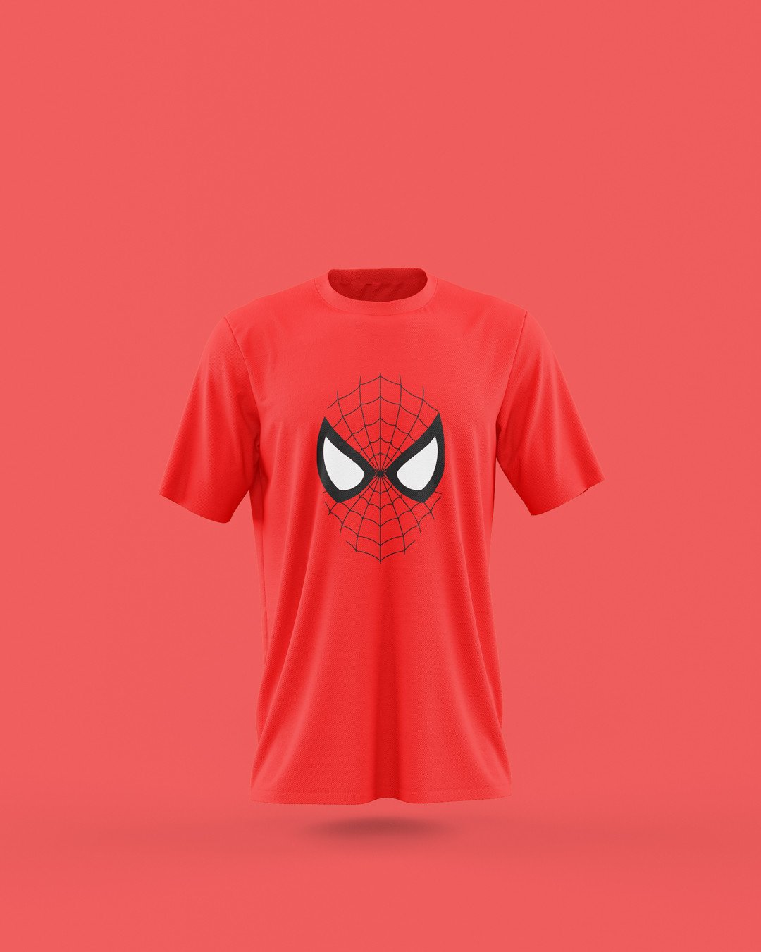 TeesWarrior Spider Man Graphic Printed 100% Cotton T-Shirt - Regular Fit, Round Neck, Half Sleeves