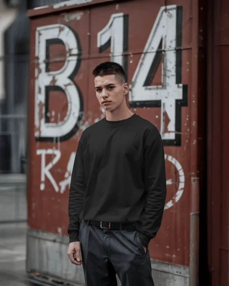 TeeWarrior Black Heavy Sweatshirt - Premium Comfort & Durability