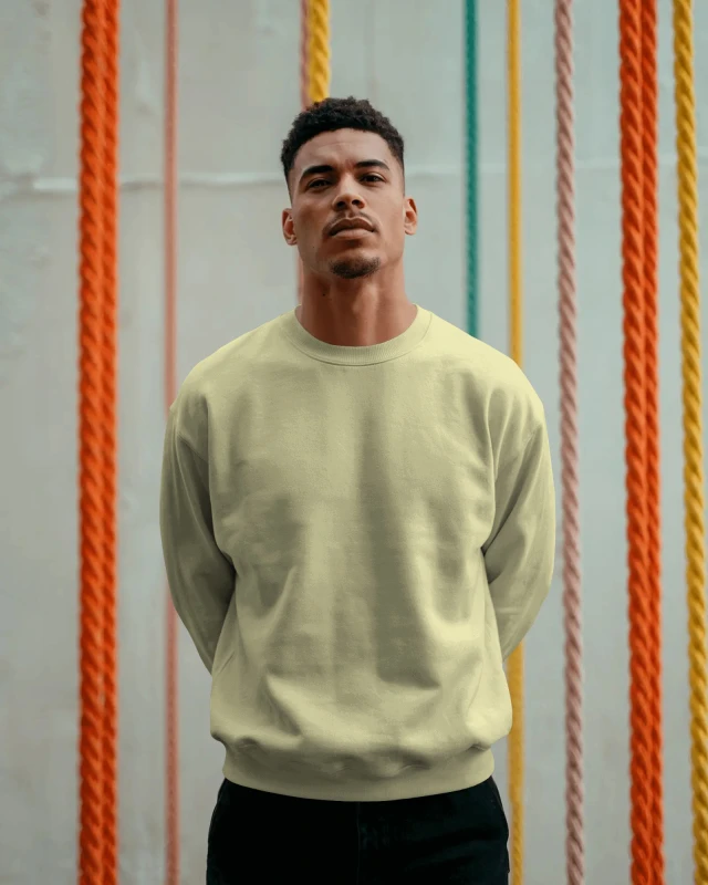 TeeWarrior Off-White Heavy Sweatshirt | Premium Comfort & Warmth