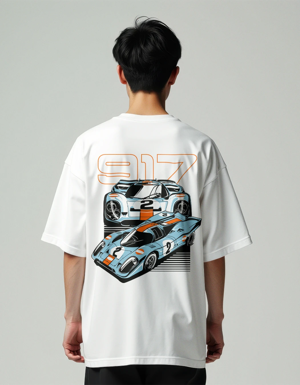 GTE printed white oversized t-shirts