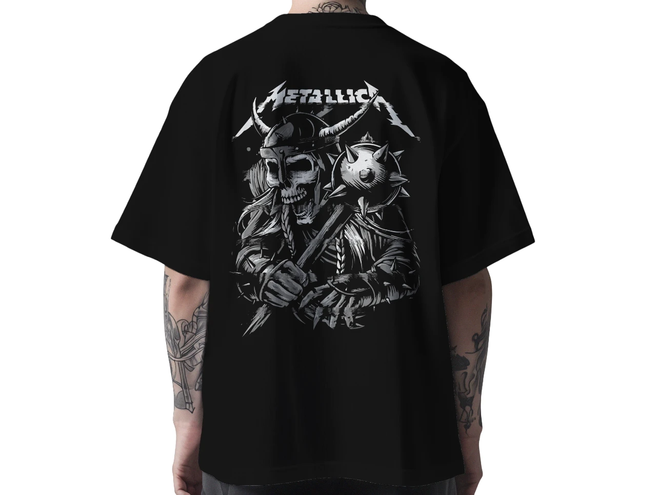MounCart Store Oversized Black Fit Drop Shoulder Stylish Latest Graphic Printed Half Sleeve T-Shirt