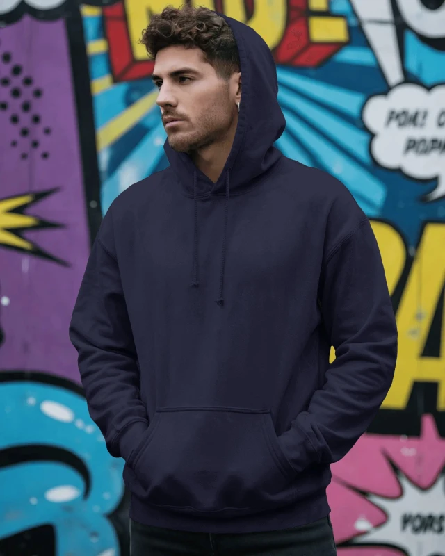 TeesWarrior Navy Hoodie: Cozy Cotton Sweatshirt for Men & Women