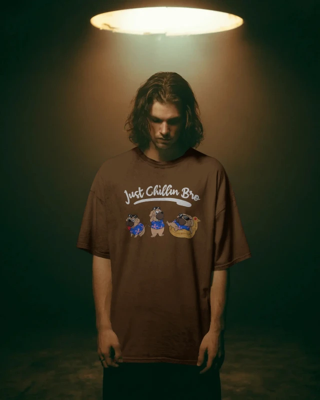 Just Chillin' Oversized T-Shirt - Comfy & Stylish Relaxed Fit Tee