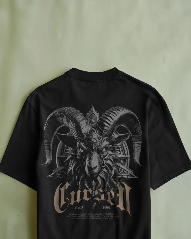 TeesWarrior Official Black Cursell Oversized Graphic Tee - Men's Streetwear