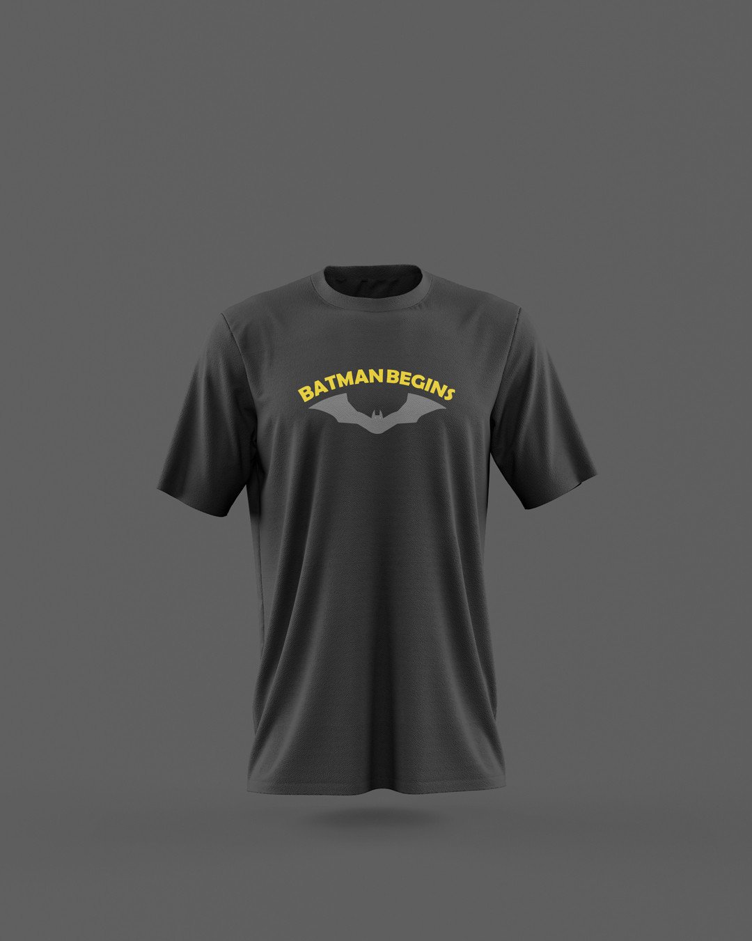 TeesWarrior Batman Begins Graphic Printed 100% Cotton T-Shirt - Regular Fit, Round Neck, Half Sleeves