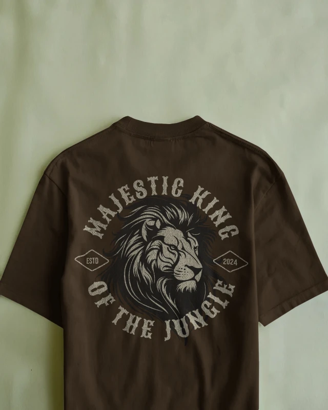 Majestic King T-Shirt: Regal Lion Graphic Tee for Men & Women | Premium Cotton