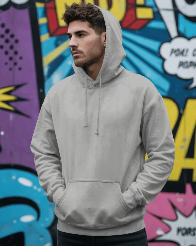 TeesWarrior Gray Hoodie: Cozy Cotton Sweatshirt for Men & Women - Comfortable & Stylish