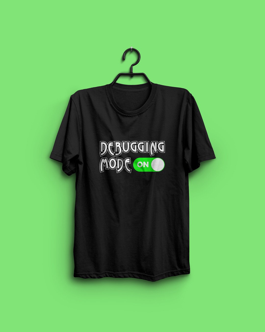Debugging Mode ON Printed Cotton T-Shirt
