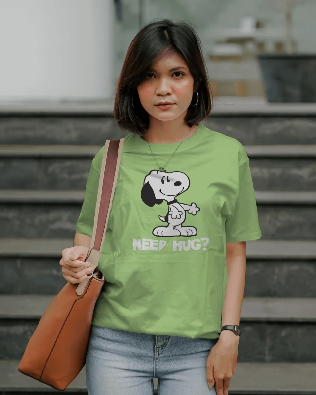 Snoopy Oversized Graphic Tee for Women - Cute Cartoon T-Shirt